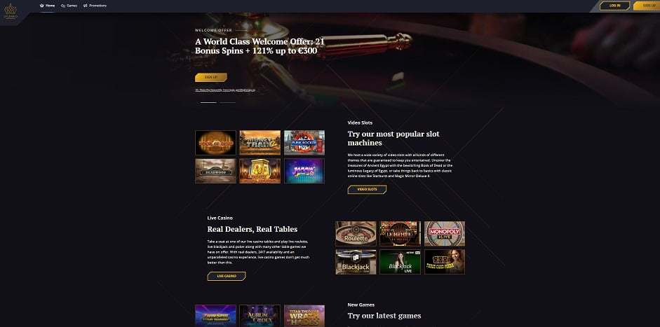 21 casino home page