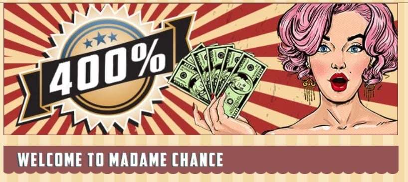madame chance casino welcome bonus