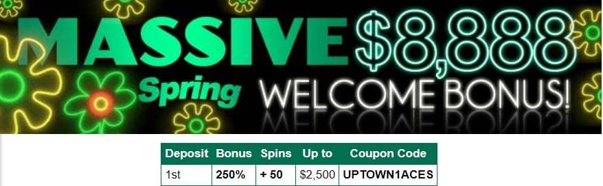 uptown aces casino first deposit bonus
