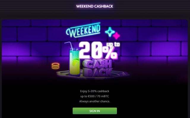 Weekend cashbacks 7bit casino