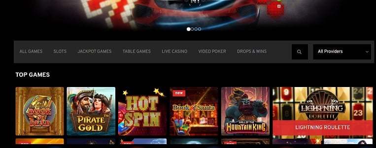 N1 Casino interface and ui