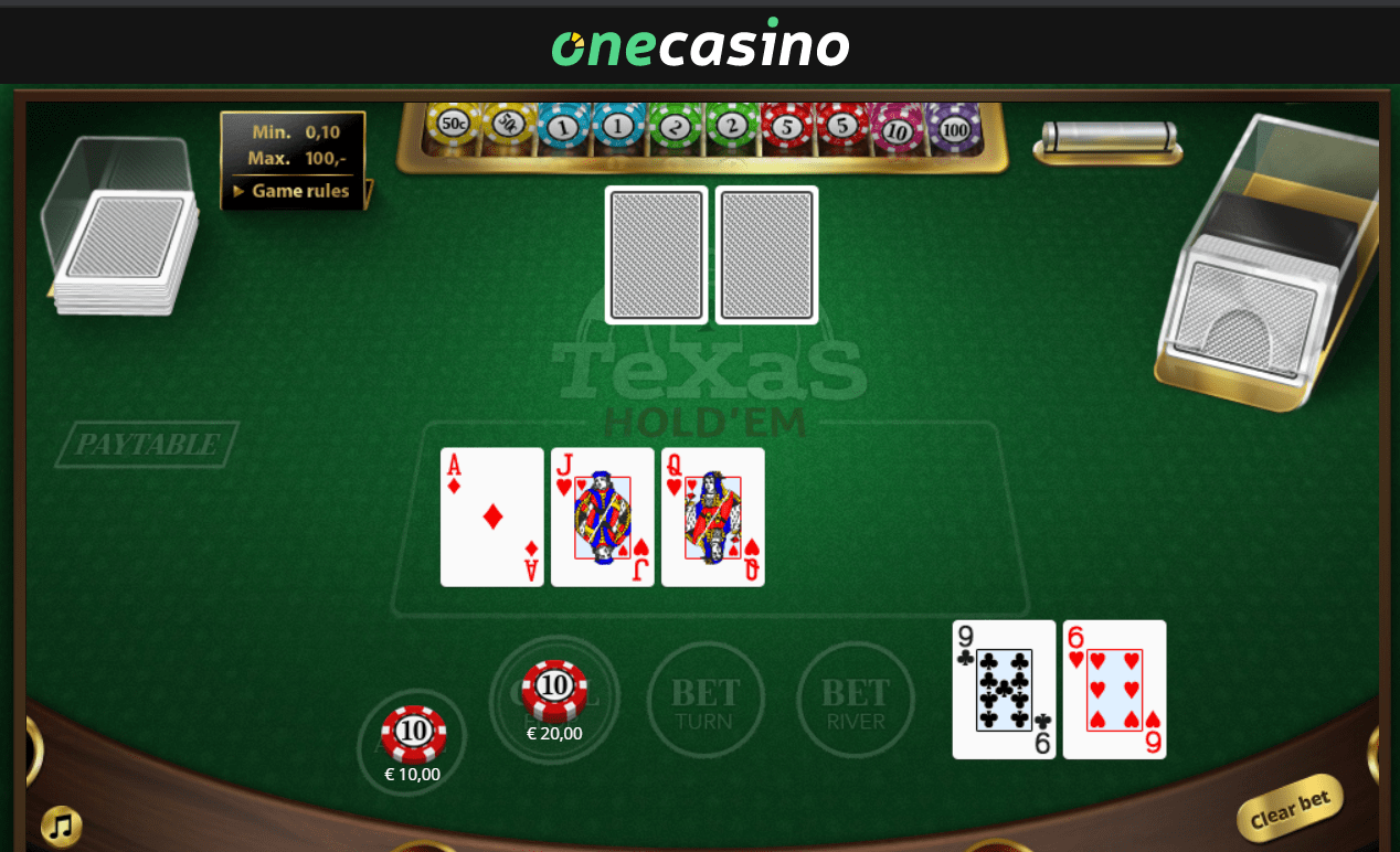 One Casino blackjack poker