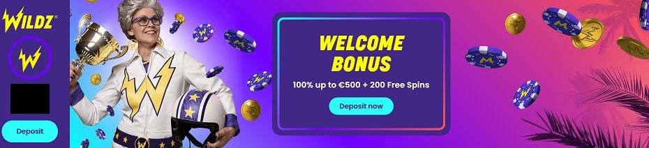 Casino Wildz bonus up to 500