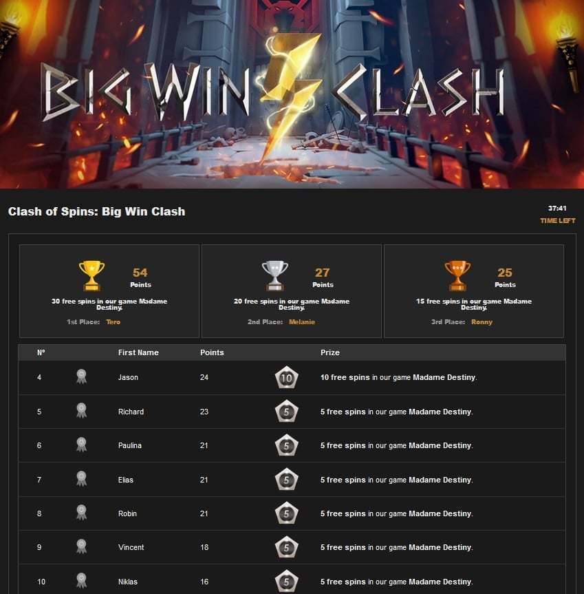 big win clash videoslots