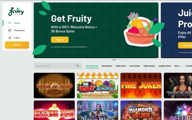 fruity casa casino bonus spins and bonus funds