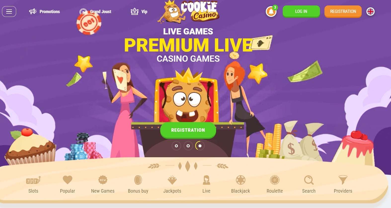 Cookie Spielbank premium live casino games