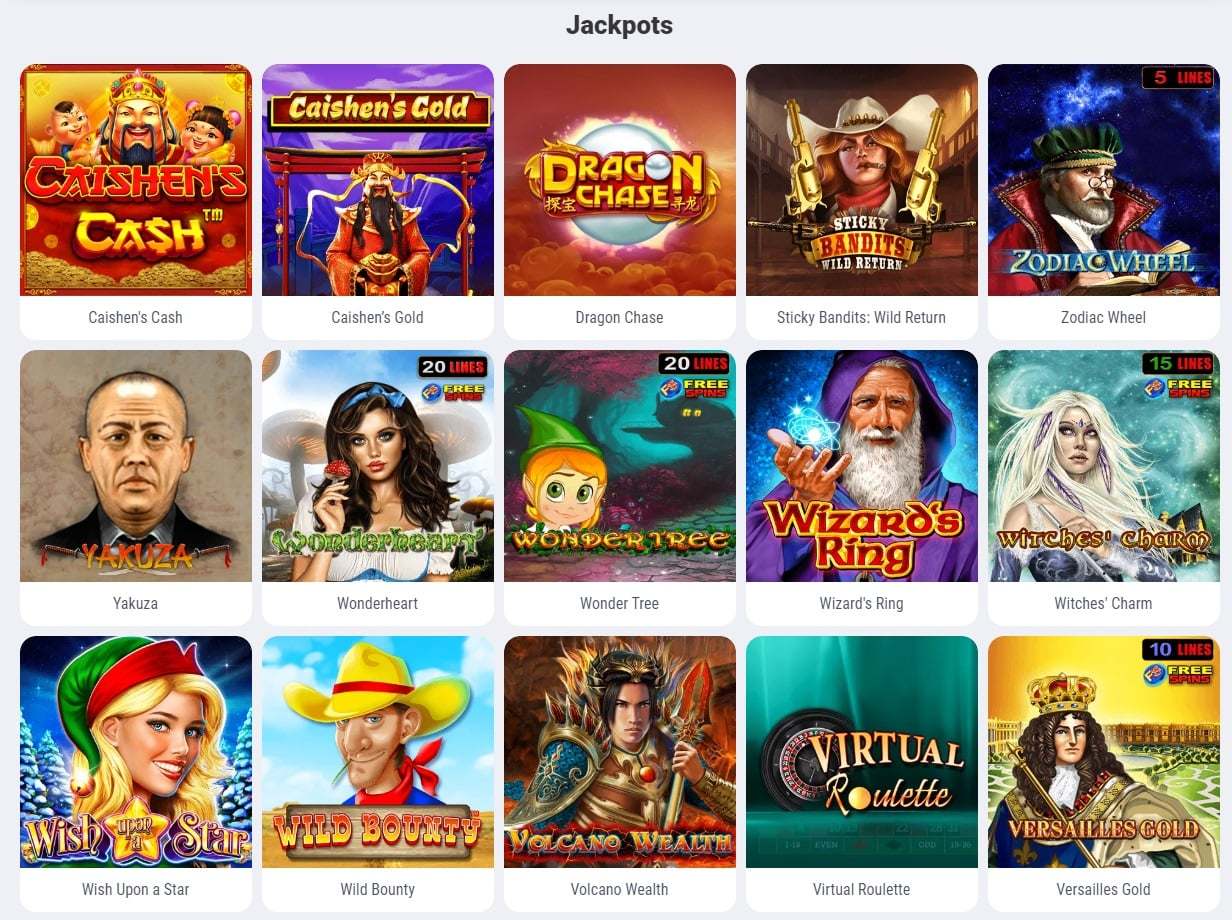 Cookie Casino jackpot games