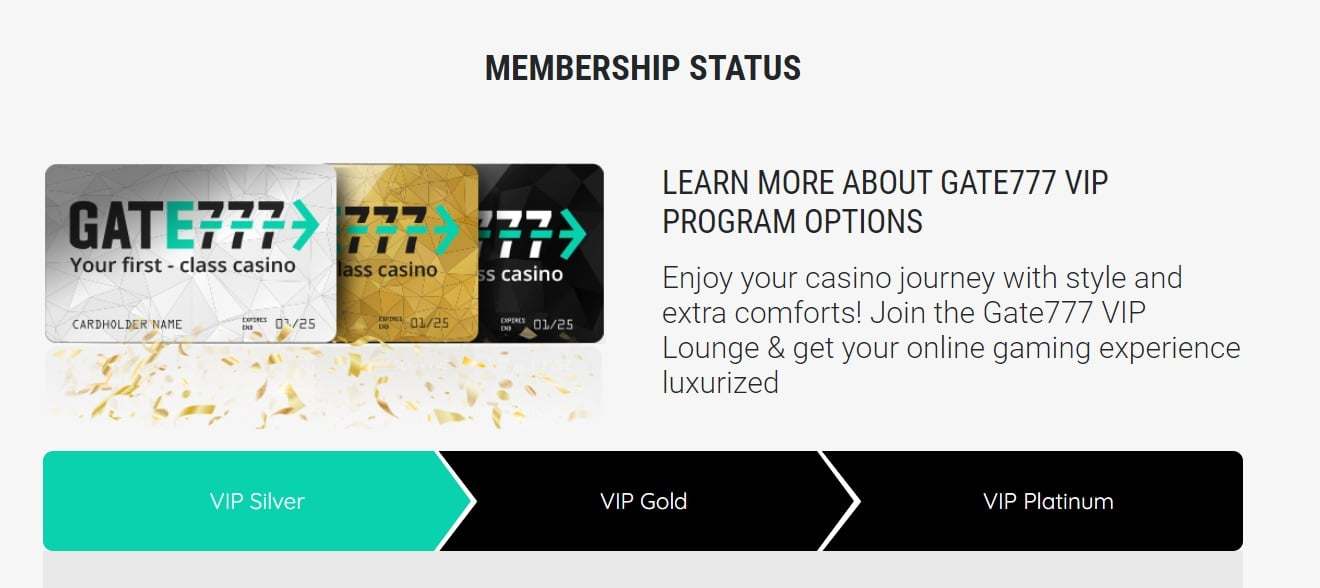 Gate777 Casino vip status