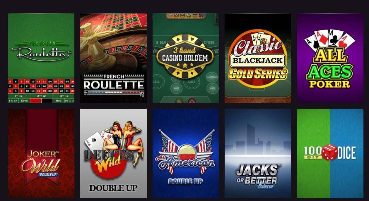 PlayGrand Casino table games