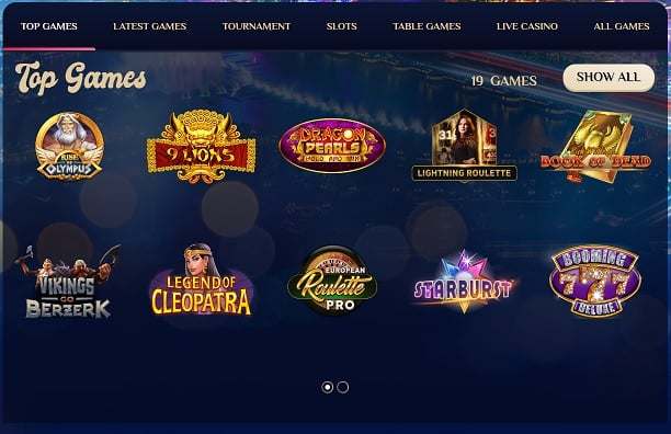 VegasPlus Casino casino games