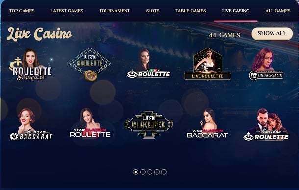 VegasPlus Casino live dealer casino games