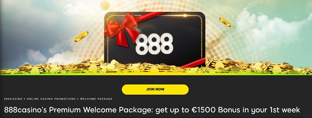 888 casino welcome bonus package