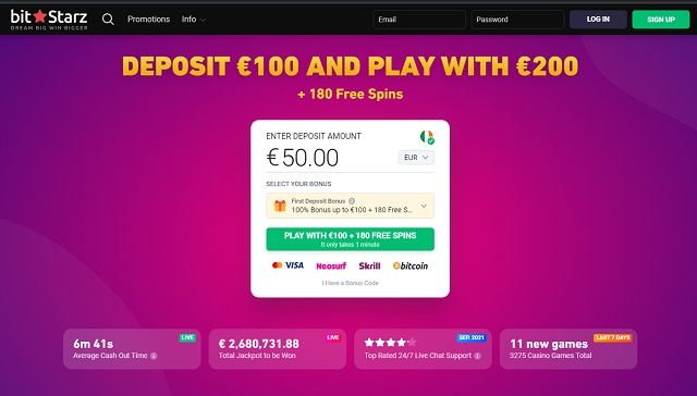 bitstarz welcome bonus