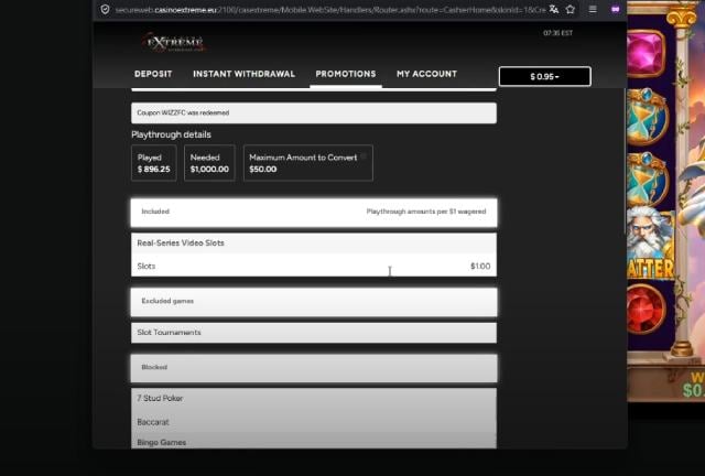 casino extreme no deposit bonus withdrawal