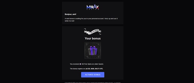 mirax casino no deposit bonus how to claim step 4