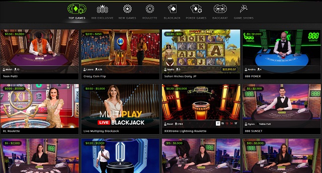 888 live casino games