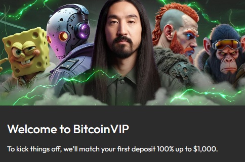 bitcoinvip casino welcome bonus