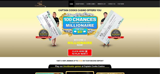 captain cooks casino home