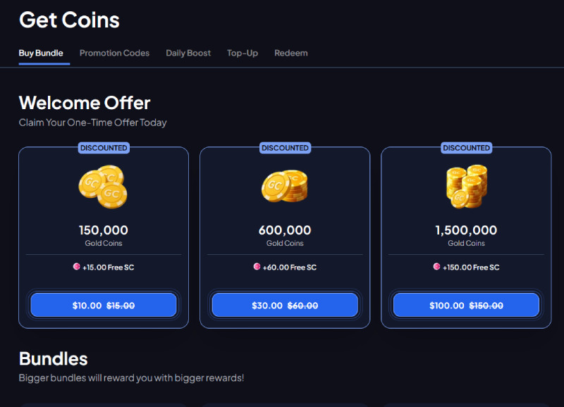 chanced casino welcome bonus