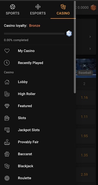 cloudbet casino mobile