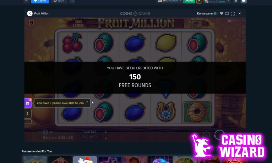 coins game casino no deposit bonus