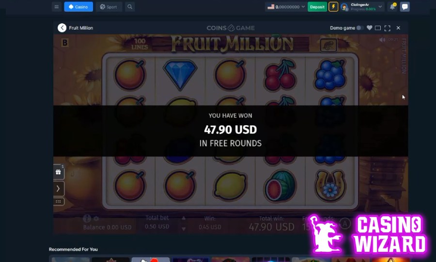 coins game casino no deposit bonus wins