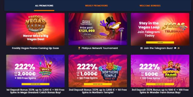 freddy vegas casino bonuses