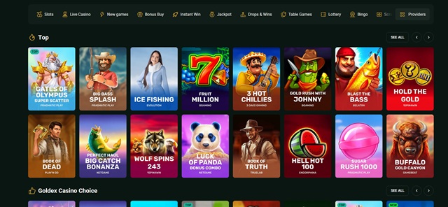 goldex casino games