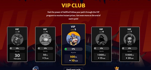 hellspin casino vip program