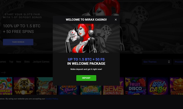 mirax casino welcome bonus