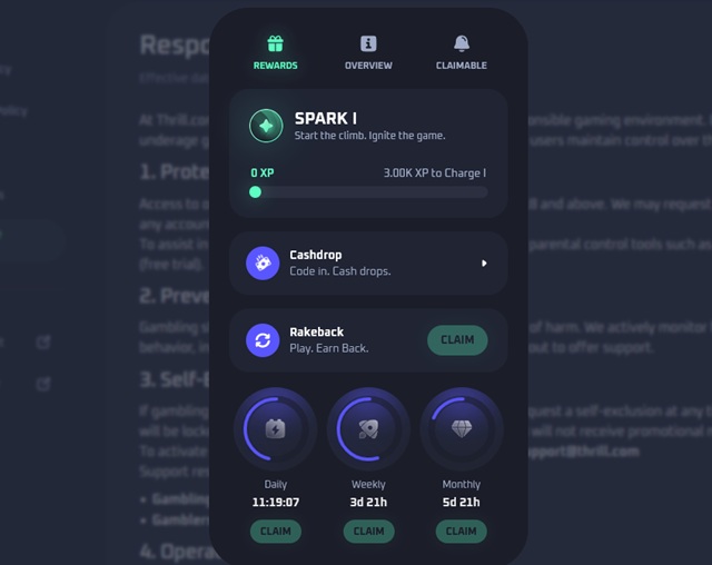 thrill casino bonuses