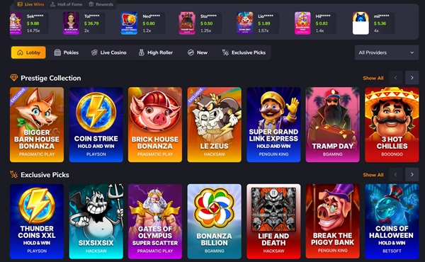 vegastars casino games