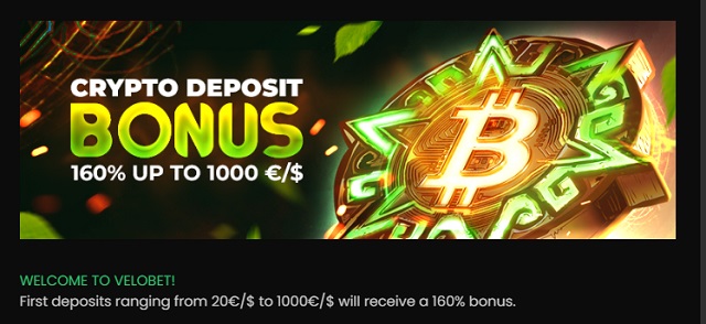 velobet crypto welcome bonus