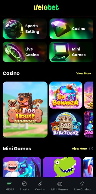 velobet casino mobile games