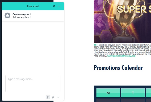 live chat fair gaming and bonus spins credited for video slots