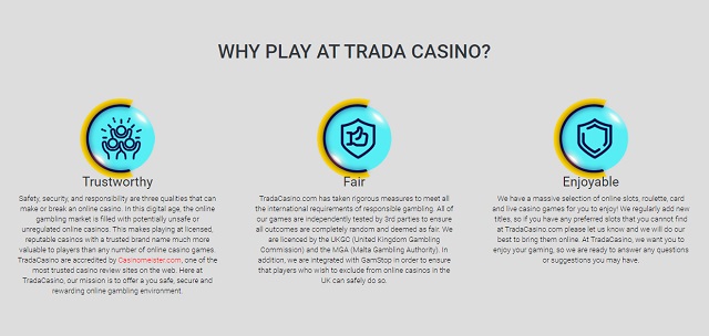 Trada Casino experience