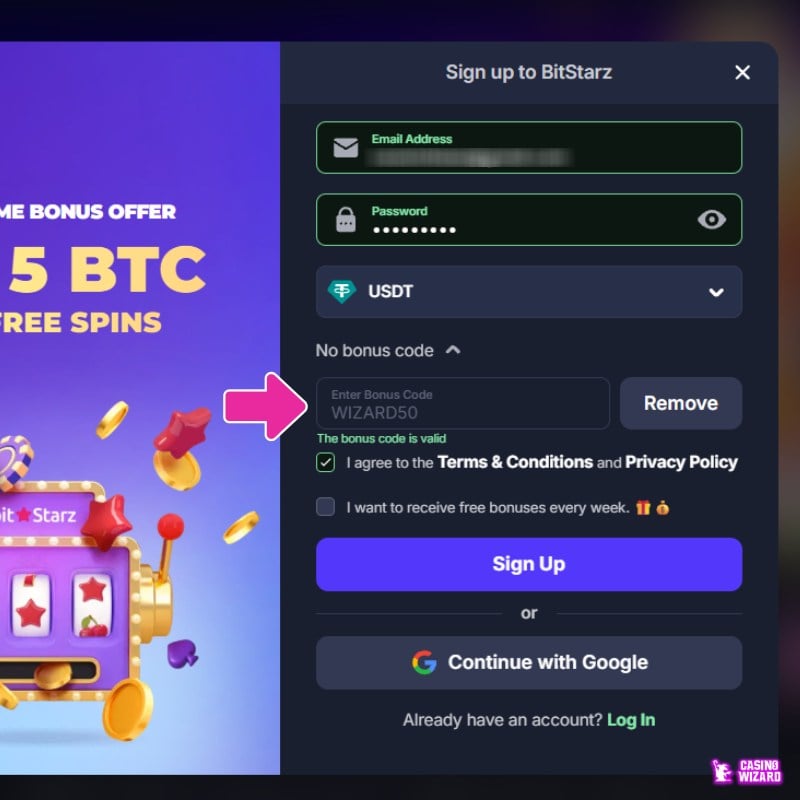 bitstarz casino signup