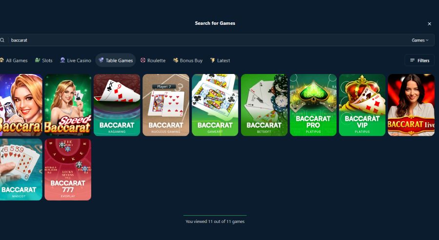 bitcoin baccarat casino