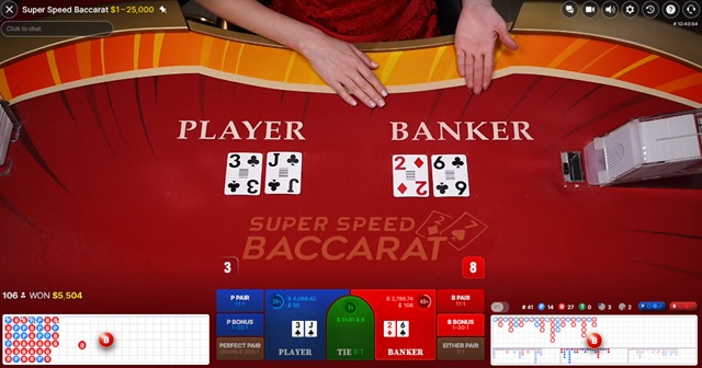 baccarat high limit live dealer games