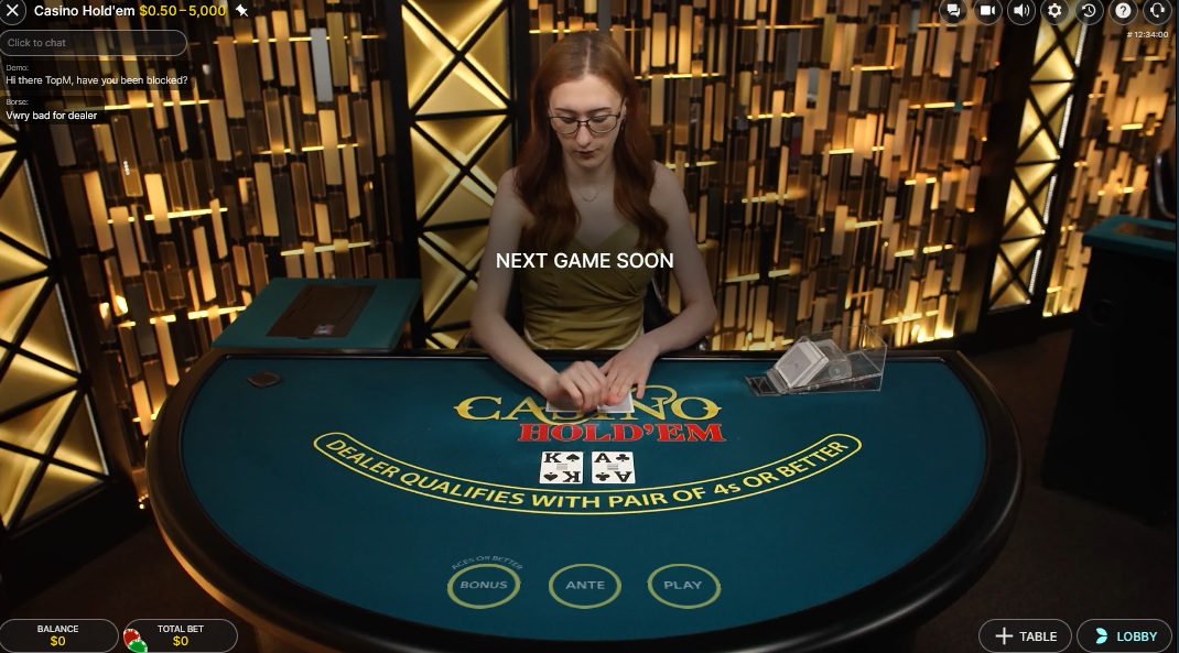 poker high limit live dealer games