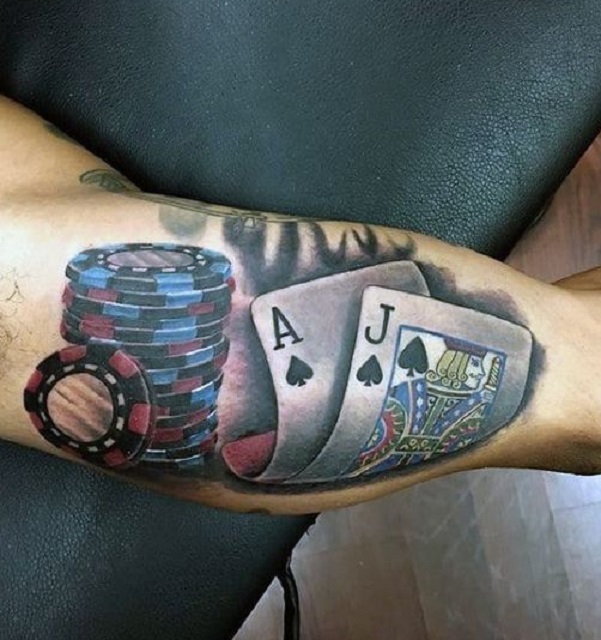 Tattoo uploaded by Kiwie Mauri  Poker half sleeve   Tattoodo