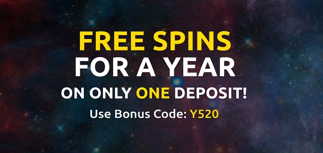 free spins for a year