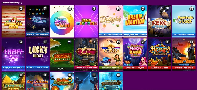 super slots casino specialty games